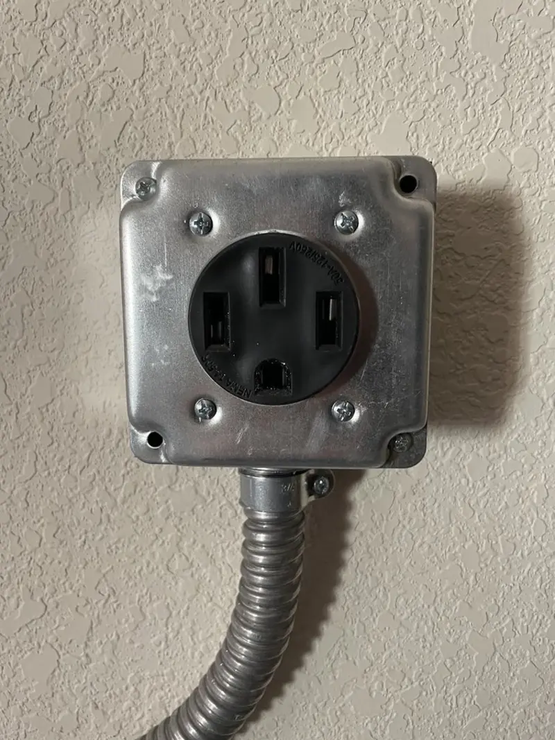 NEMA 14-50 outlet installed for Smart Home Electrical in Belton